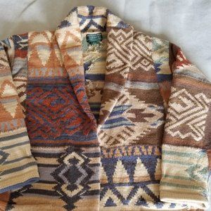 Vintage Ralph Lauren Indian Motif Sweater-Jacket